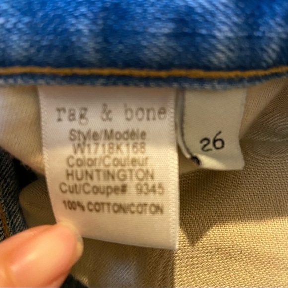 RAG & BONE Women Light Blue Buttoned Fly Jeans Size 26 - Picture 8 of 9